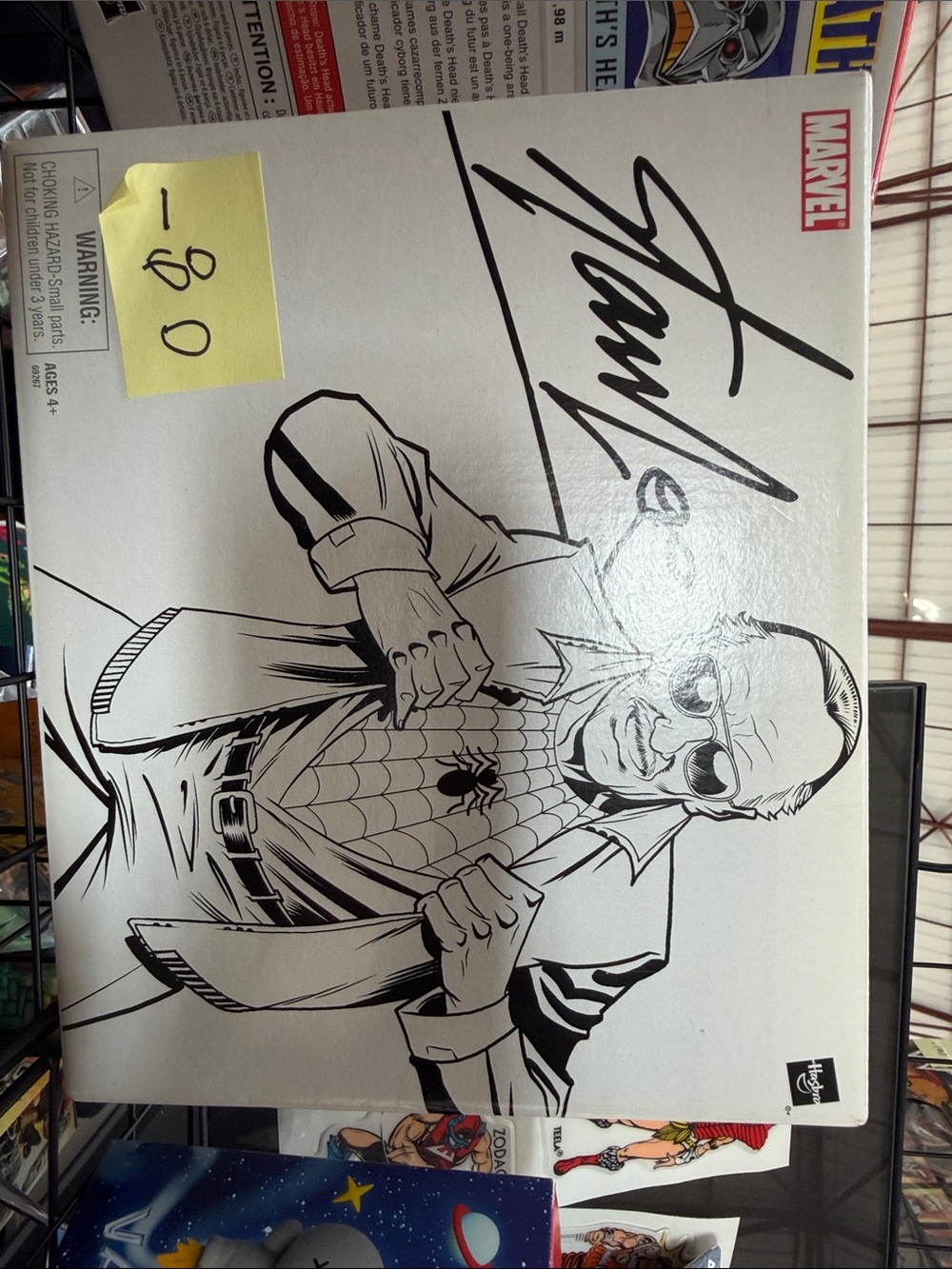 Marvel Black and White Stan Lee Spider-Man Portrait Wall Art